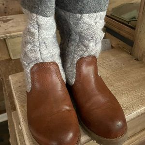 Mukluk two tone sweater shaft boots